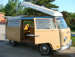 Tan 1970 Volkswagen Bus Camper
