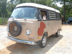 Brown 1970 Volkswagen Bus Camper