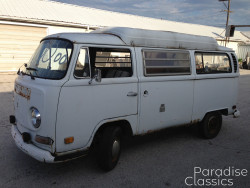 White 1970 Volkswagen Bus Dormobile Camper