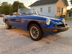 Blue 1976 MG MGB